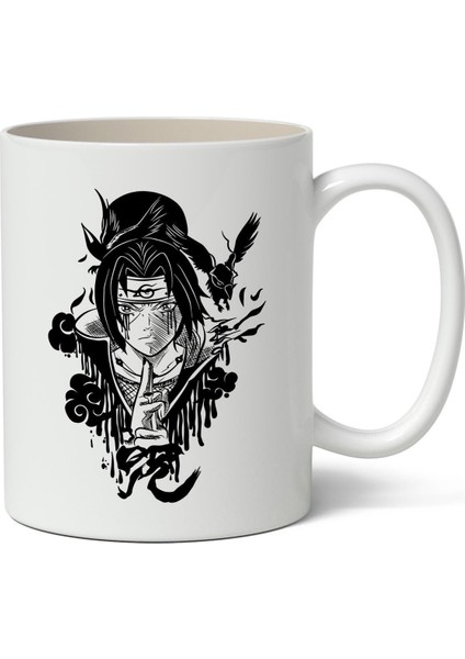 Itachi Baskılı Kişiye Özel Anime Baskılı Beyaz Kupa Bardak