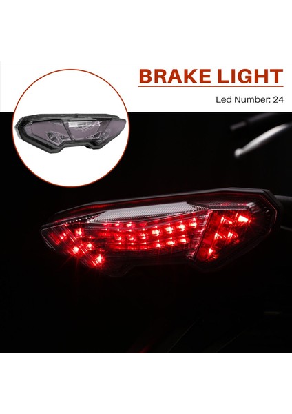 Motosiklet Entegre LED Arka Lambası Dönüş Sinyali Temizle Yamaha Mt-09 Fz-09 Mt-09 Izleyici / Izleyici 900 Izleyici 700 Mt-10 / Fz-10 (Yurt Dışından) indirimleri