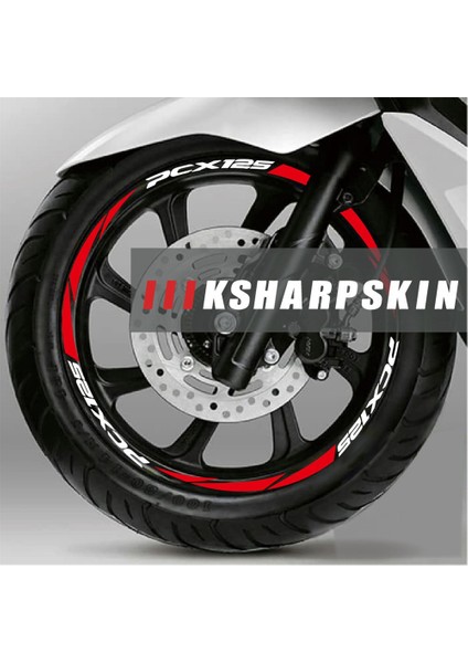Yeni Lastik Modifikasyon Motosiklet Jant Çıkartmaları Yansıtıcı Çıkartmalar Honda Pcx 125 Için PCX125 2018 2019 Kırmızı (Yurt Dışından) fırsatları