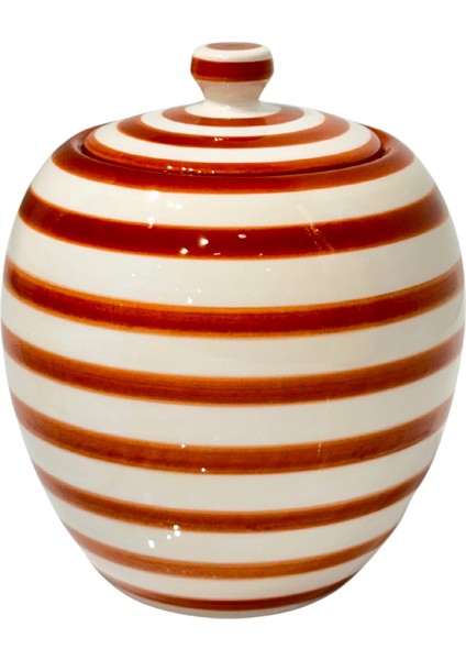 Turuncu Çizgili Mini Seramik Küp fiyatları