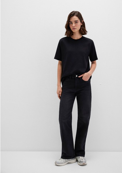 Siyah Basic Interlok Tişört 1613820-900 fiyatları