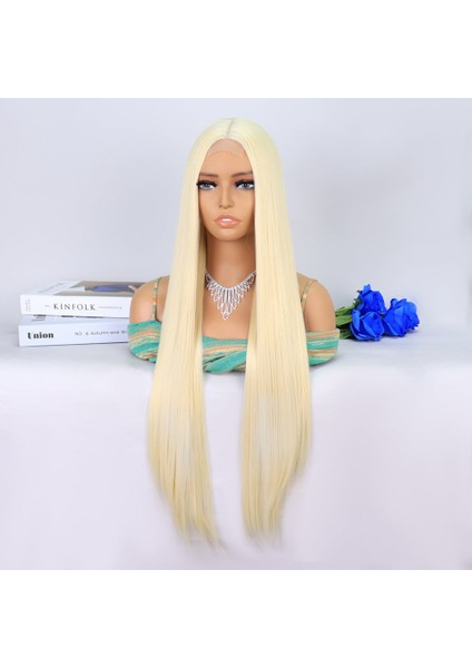 Platin Sarısı Ekstra Uzun Tül Peruk modelleri