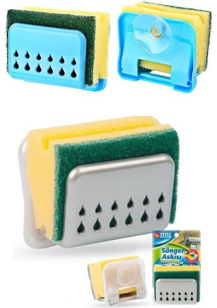 Pratik Mutfak Lavabo Vantuzlu Bulaşık Süngeri Askısı Aparatı (5067) fırsatları