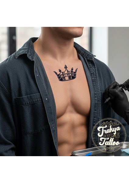 Yarı Kalıcı Dövme Kral Tacı Geçici Dövme fiyatları