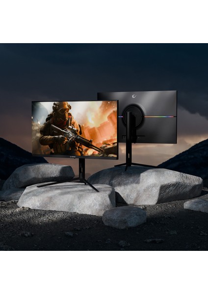 Glacier GL27R200Q 27 200Hz 1ms Fast IPS Qhd 2k Adaptivesync Rgb Pivot Siyah Flat Oyuncu Monitörü