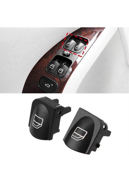 Mercedes Benz W203 W208 C Clk Sınıfı Ön Cam Anahtarı Tamir Düğmesi Kapakları Için 2 Çift Cam Anahtarı Düğmesi Kapağı (Yurt Dışından) indirimleri