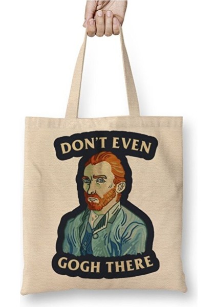 Van Gogh Don't Even Gogh There Bez Çanta Uzun Saplı Alışveriş Çantası Plaj Çantası