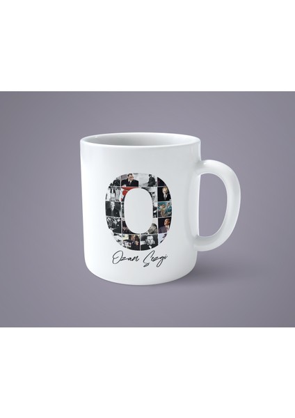 Öğretmenler Gününe Özel Atatürk Resimli O Baş Harfli İsimli Baskılı Kupa Bardak