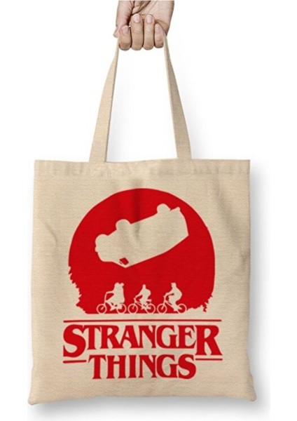 Stranger Things Bez Çanta Uzun Saplı Alışveriş Çantası Plaj Çantası