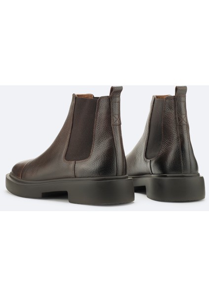 Erkek Kahverengi %100 Deri Esnek Taban Chelsea Bot A42Y8016