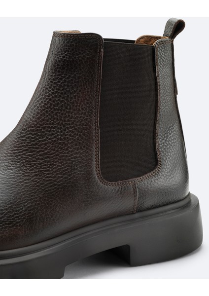 Erkek Kahverengi %100 Deri Esnek Taban Chelsea Bot A42Y8016