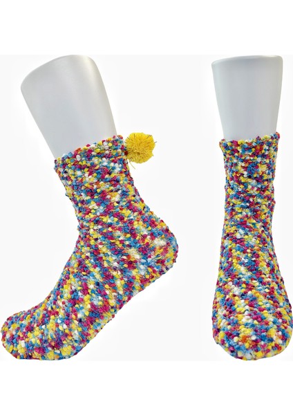 Tiaznerun Çok Satan Renkli Koral Kadife Toplu Kek Çorabı, Kadınlar Için Isıtmalı, Kalınlaştırılmış, Yarım Kadife Hediye Çorabı (Yurt Dışından)