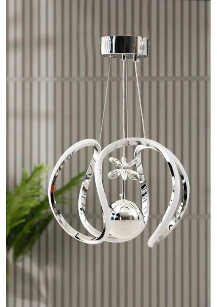 Model Clasy Krom Kaplama 3 Renk Modern Ledli Sarkıt Avize