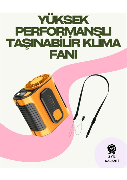 bulurum dijital göstergeli turbo taşınabilir fan – usb typec, 3 serinlik modu