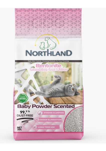 20 Lt Bebek Pudrası Doğal Bentonit Kedi Kumu