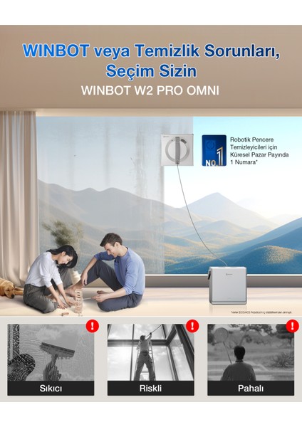 Winbot W2 Pro Omni Cam Silme Robotu