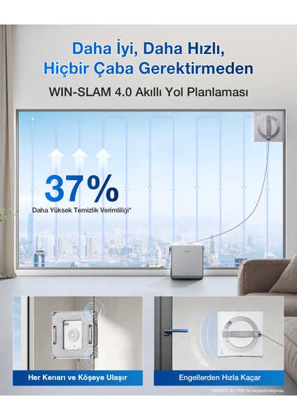 Winbot W2 Pro Omni Cam Silme Robotu