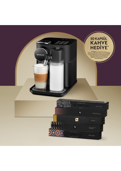 F541 Gran Latissima Süt Çözümlü Kahve Makinesi,Siyah