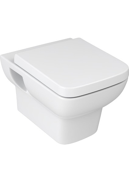 Plaza Beyaz Kanallı Asma Klozet PLZ1710, Nkp Sedef Yavaş Kapak