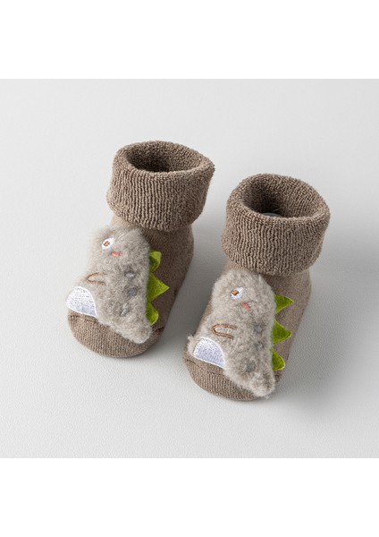 Doğmuş Çocuk 0-1-3 Yaş Pamuklu Sonbahar/kış Karışımlı, Yünlü, Kalın Isıtıcı Havlu Kumaşlı Orta Boy Zemin Çorabı (Yurt Dışından)