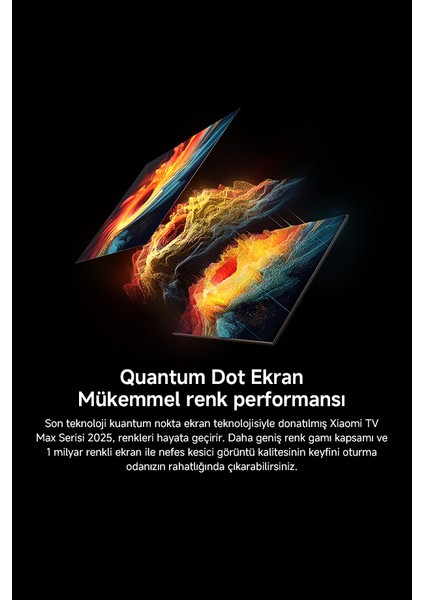Max 85 2025 - 4K Ultra HD Google Smart Uydu Alıcılı QLED TV