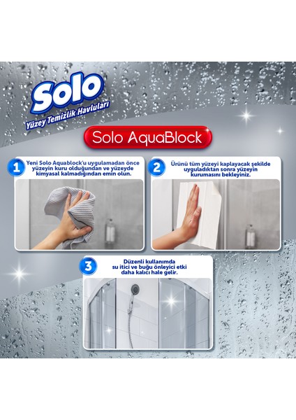 Aquablock Yüzey Temizlik Havlusu 3'lü 90 Yaprak fırsatları