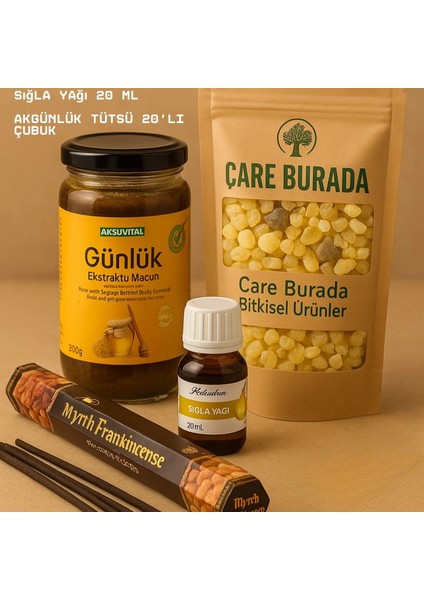 Nefes Seti ( Günlük Macun + Akgünlük Sakızı + Sığla Yağı + Akgünlük Tütsü)