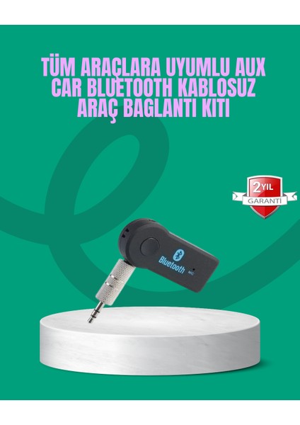 Taşınabilir Bluetooth Aux Araç Müzik ve Konuşma Kiti - T952G636-Z34952