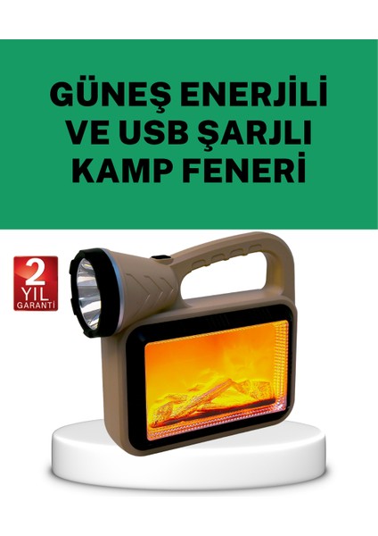 Güneş Enerjili Alev Efektli Lamba – Cob Teknolojili Dış Mekan Aydınlatma - T974G986-Z89974