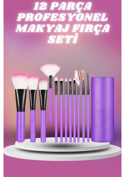 12 Parça Profesyonel Makyaj Seti Yumuşak Kıllı Yüz ve Göz Makyajına Uygun - M596R908-K80596 fiyatları
