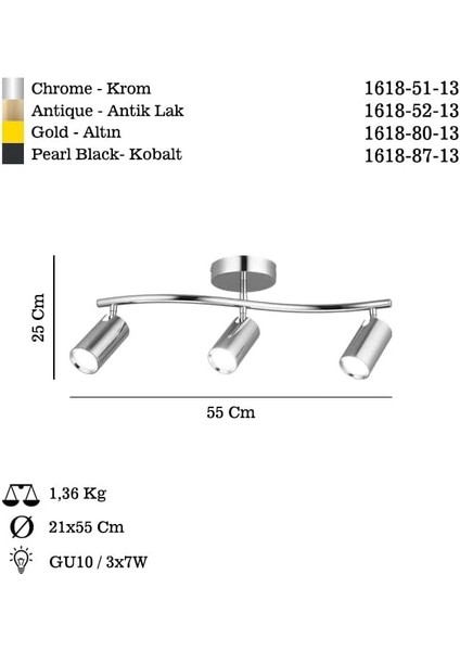 Lıpale 3'lü Altın Plafonyer modelleri
