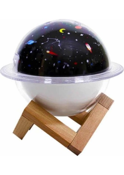 Aromaterapi Hava Nemlendirici Gece Lambası Uzay Model Satürn Oda Kokusu - M459B888-N76459 indirimleri