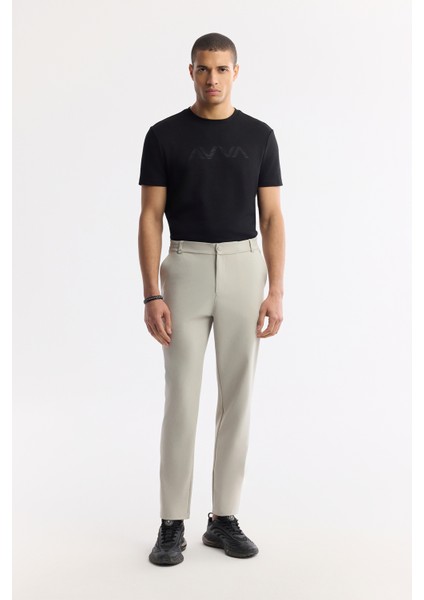 Erkek Taş Beli Lastikli Bi-Stretch Teknik Kumaş Slim Fit Pantolon A51Y3077