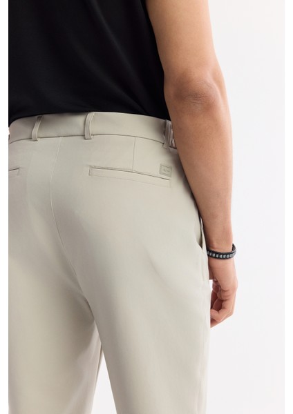 Erkek Taş Beli Lastikli Bi-Stretch Teknik Kumaş Slim Fit Pantolon A51Y3077