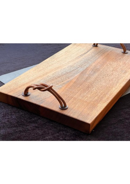 Rustik Ceviz Ağacı Sunum Tepsisi, Doğal Ahşap Servis Tepsisi