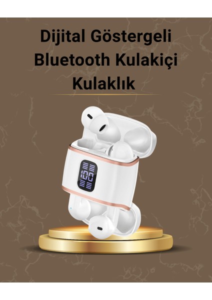 Dijital Göstergeli Bluetooth Kulakiçi Kulaklık – 4’lü Paket Gürültü Engel - M787B897-N78