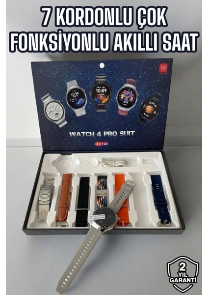 Akıllı Saat 7 Kordonlu Yeni Nesil Arama Cevaplayan Çok Fonksiyonlu - M241R898-K89241