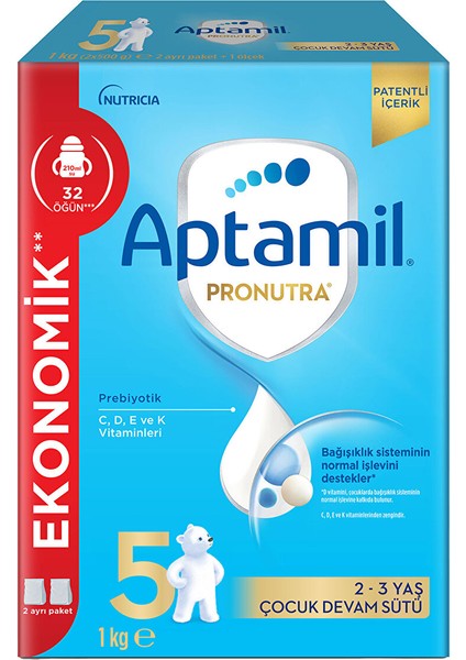 5 Çocuk Devam Sütü 1000 gr 2-3 Yaş