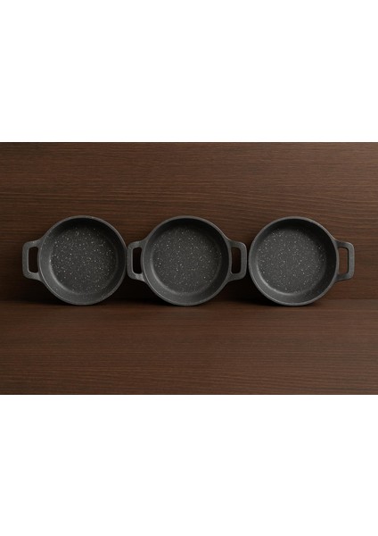 3'lü Döküm Granit Sahan Seti, Tava SETI-18CM-20CM-22 Cm(Iç Caplar) fırsatları