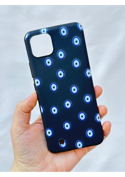 Realme C11 - Nazar Boncuklu Silikon Darbe Emici Klasik Korumalı Rubber Kılıf
