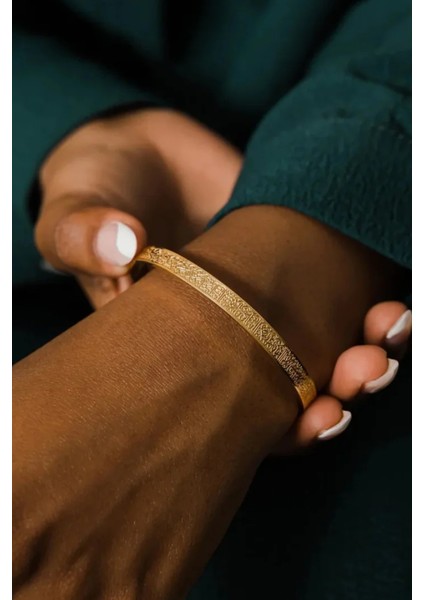 Ayetel Kürsi Bileklik Gold Paslanmaz Çelik Ayarlanabilir Bileklik fiyatları