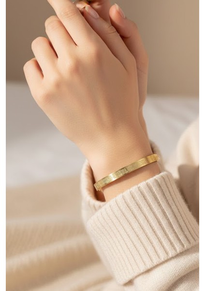Ayetel Kürsi Bileklik Gold Paslanmaz Çelik Ayarlanabilir Bileklik indirimleri