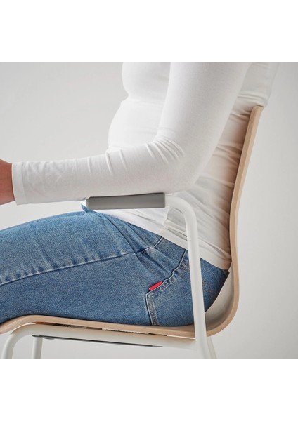 Laktare Çalışma Sandalyesi Huş Kaplama Beyaz