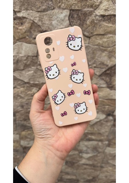 Redmi Note 12S Uyumlu Hello Kity Silikon Darbe Emici Klasik Korumalı Rubber Kılıf