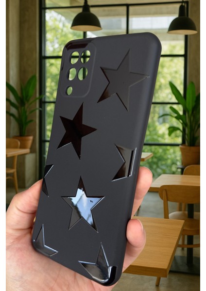 Samsung Galaxy A12 Uyumlu Star Silikon Darbe Emici Klasik Korumalı Rubber Kılıf modelleri