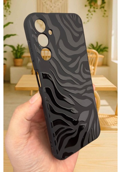 Samsung Galaxy A14 Uyumlu Zebra Desenli Silikon Darbe Emici Klasik Korumalı Rubber Kılıf modelleri