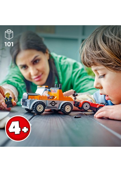 ® City Çekici Kamyon ve Spor Araba Tamiri 60435 - 4 Yaş & Üzeri Çocuklar için Yaratıcı Oyuncak Yapım Seti (101 Parça) indirimleri
