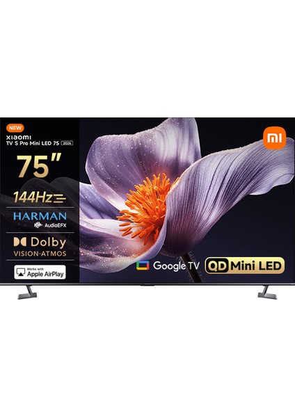 S Pro Mini LED 75 2026 - 4K Ultra HD Google Smart Uydu Alıcılı MiniLED TV