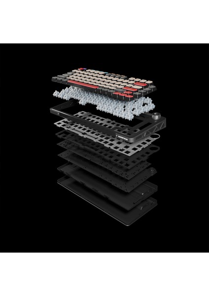 Eira Transparan Hot Swap 2.4G + BT Wireless RGB Gasket Oil Switch Türkçe Q Pudding PBT Keycaps Mekanik Klavye