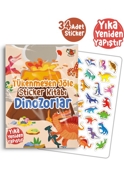 Tükenmeyen Jöle Sticker Kitabı - Dinozorlar